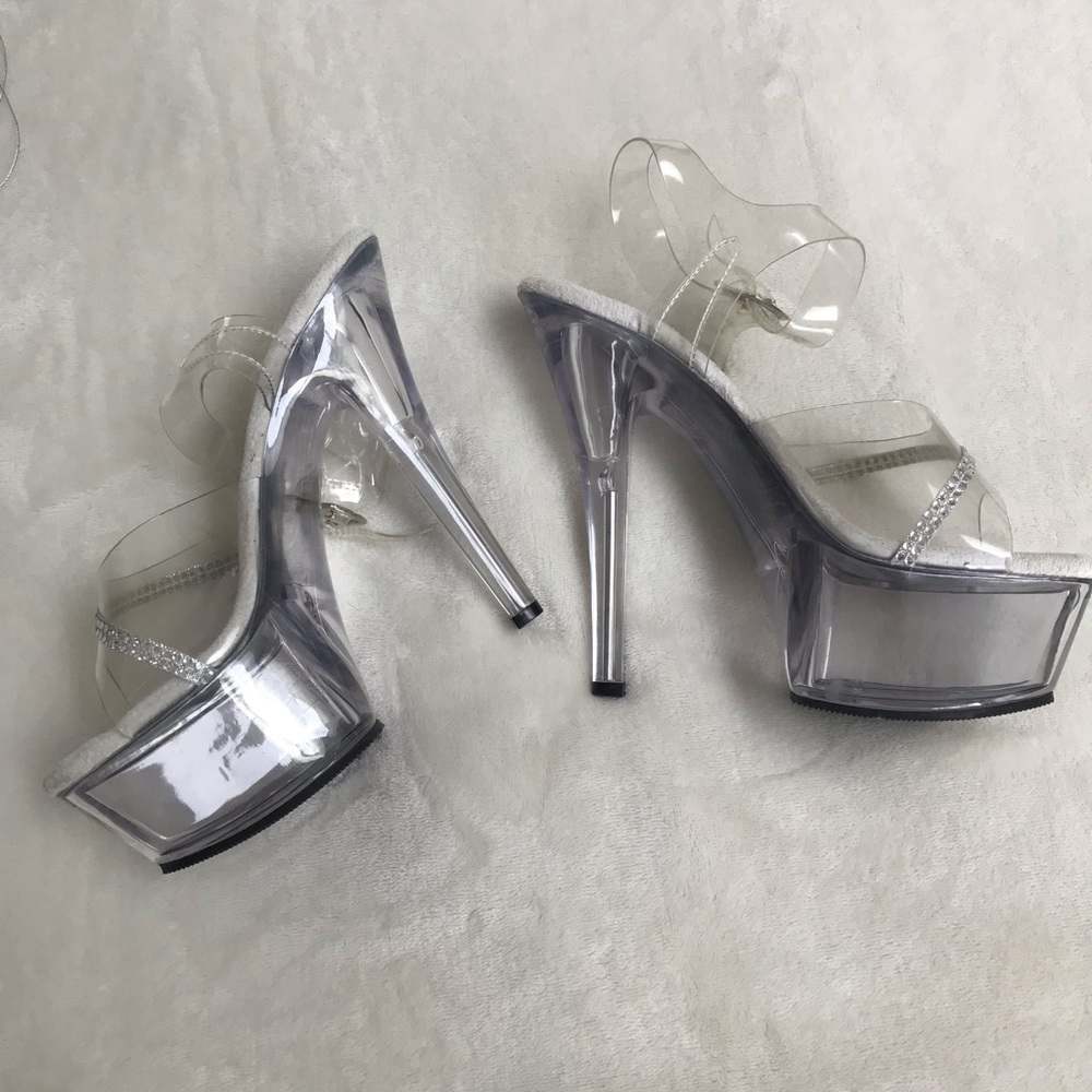 6in competiton/dancer clear heels